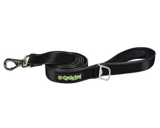Waterproof no stink black up-cycled black leash