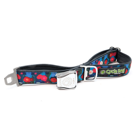 Waterproof no stink blue poppy collar