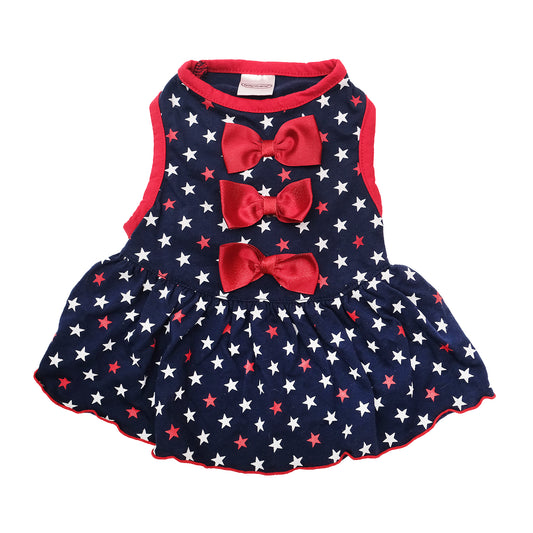 Stars and bows dog dress