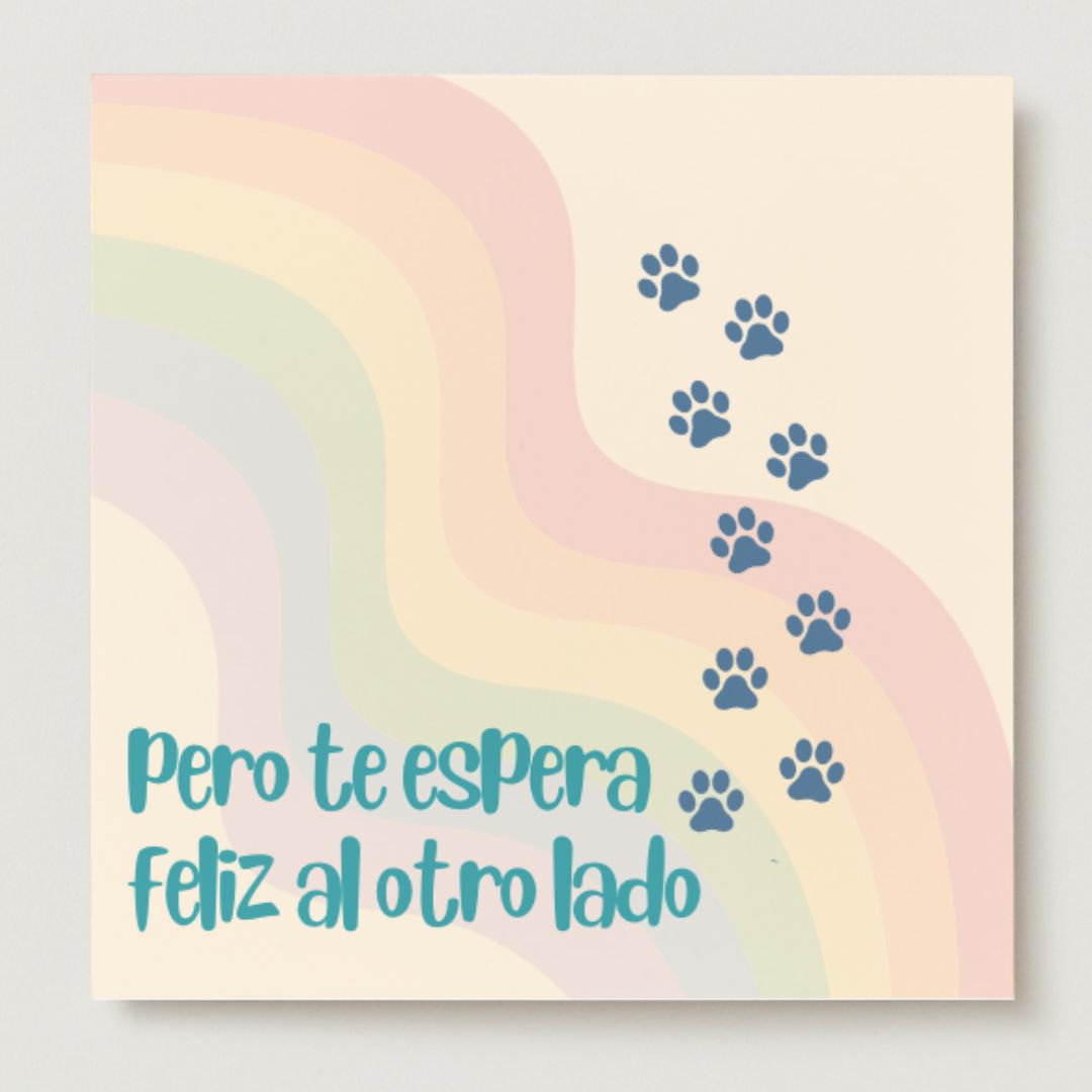 “Cruzó el arcoíris” card