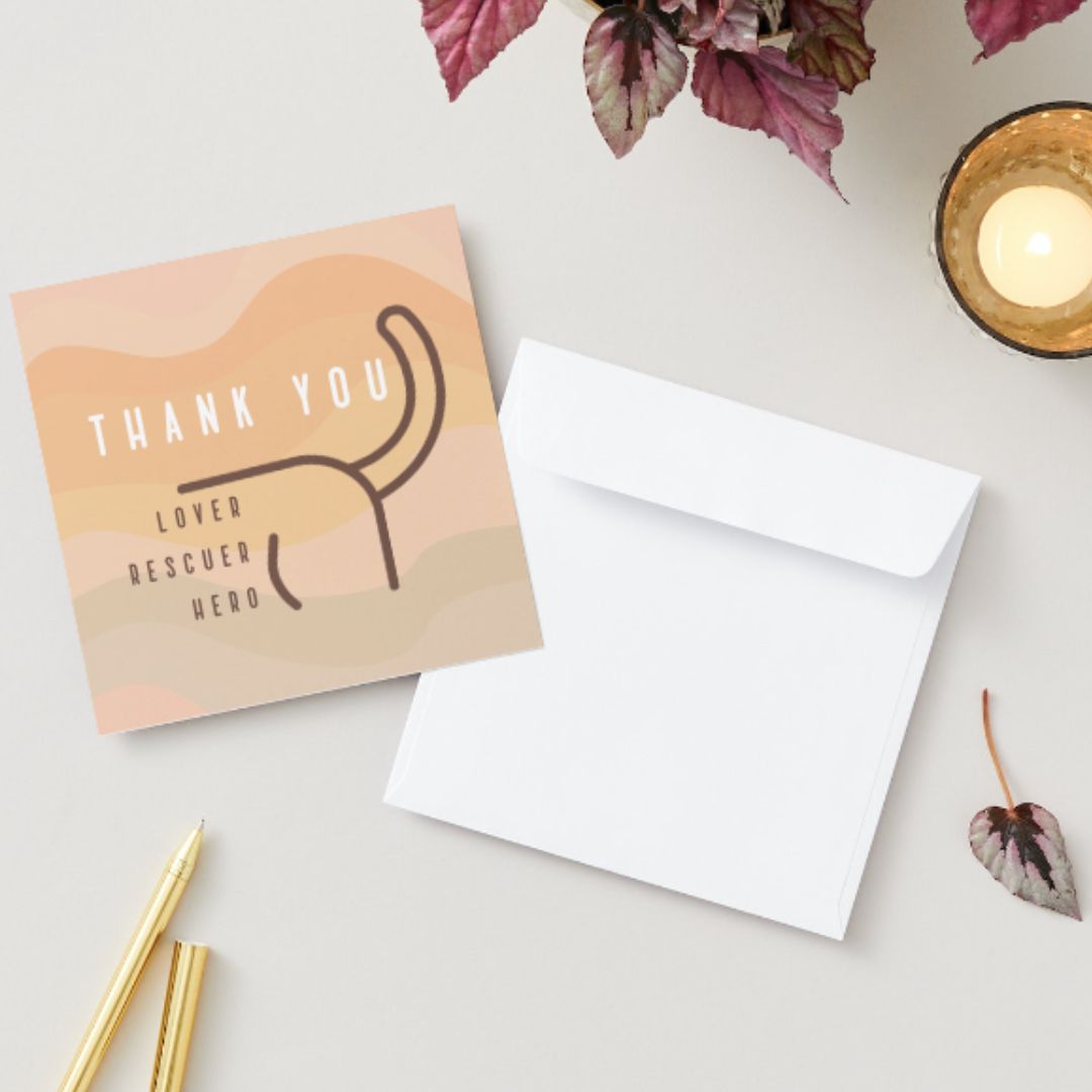 Rescuer thank you card