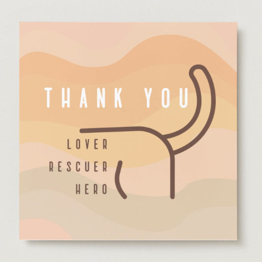 Rescuer thank you card