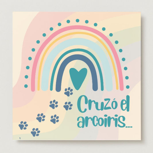 “Cruzó el arcoíris” card
