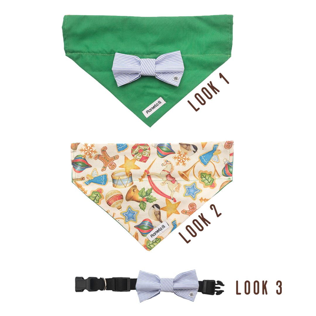 Exchangeable bandana & bow set (medium)