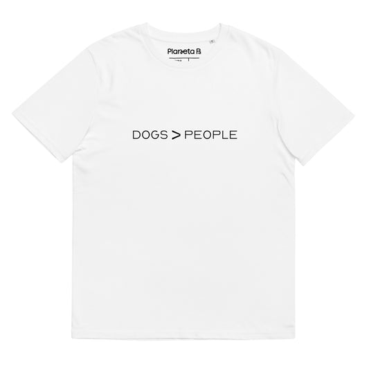 Dogs > People unisex organic cotton t-shirt- light