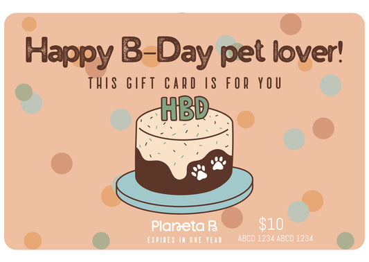 "Happy B-Day Pet Lover" e-Gift Card