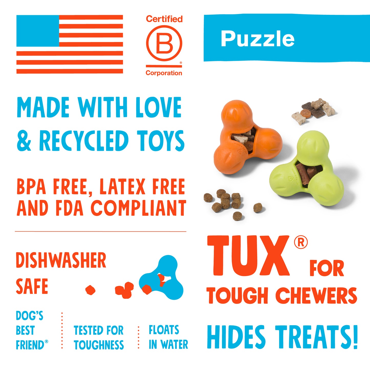 Tux Eco-friendly Treat Toy