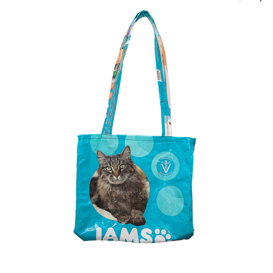 Cat Up-Cycled Shopping Bag