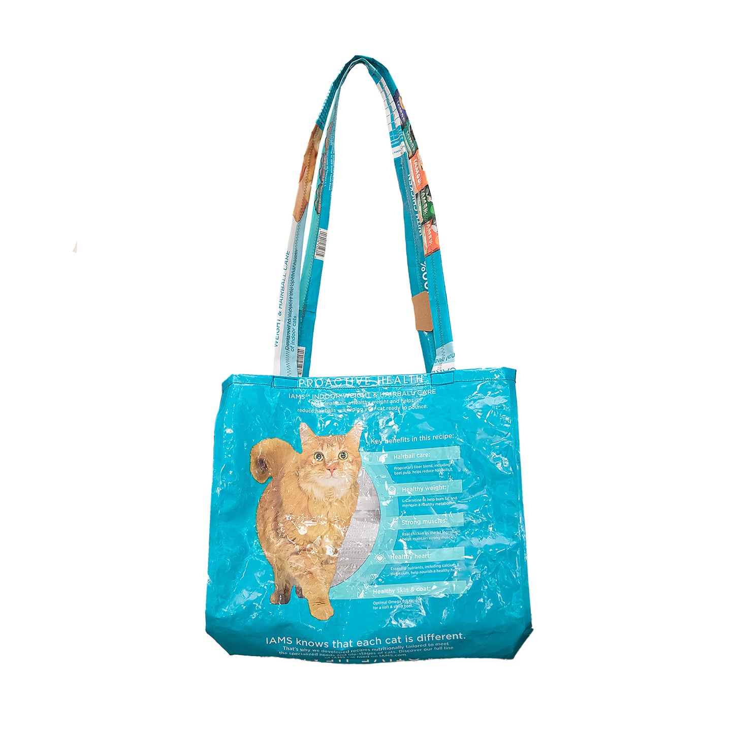 Cat Up-Cycled Shopping Bag