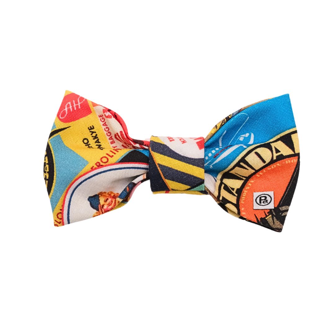 Planeta B up-cycled collar/bandana bow