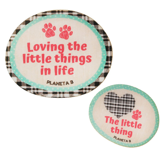 Little things merit eco-badges pawrent & pet set