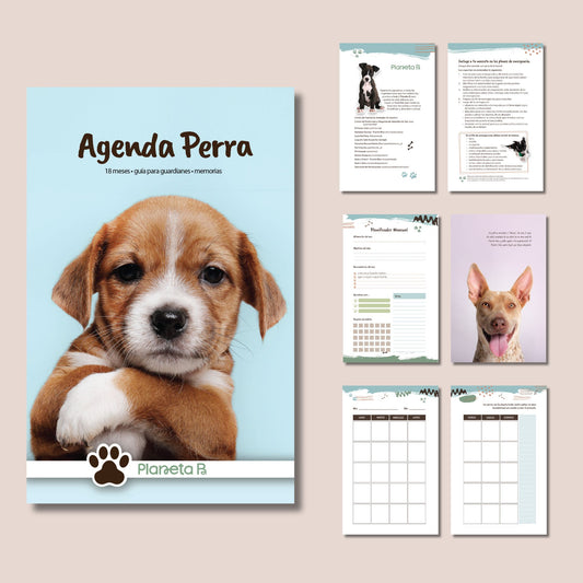 "Agenda Perra" timeless 18 month planner (Spanish)