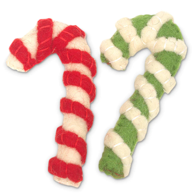 Holiday candy cane & ball set