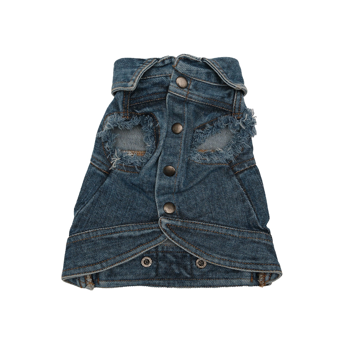 Up-cycled denim unisex vest