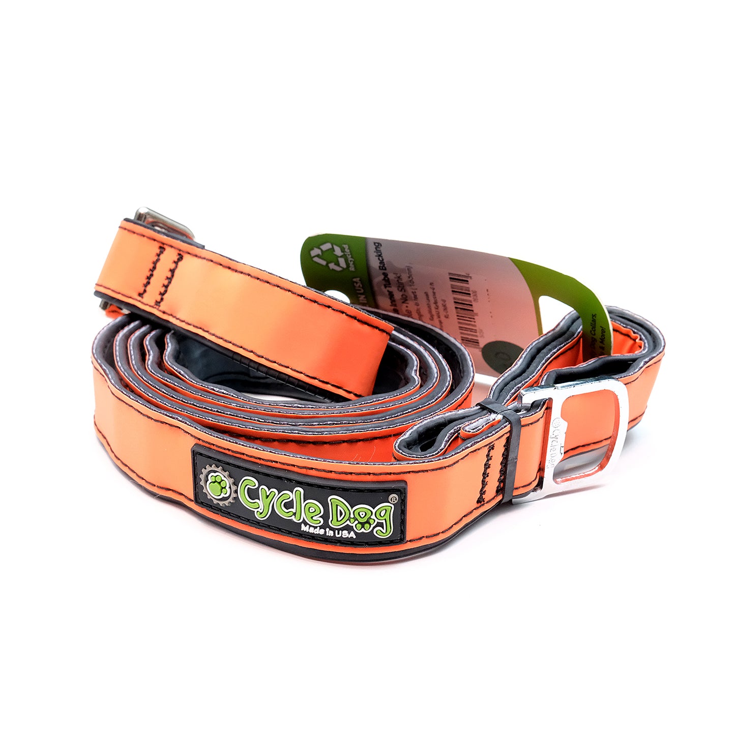 Waterproof no stink “orange neon" reflective leash