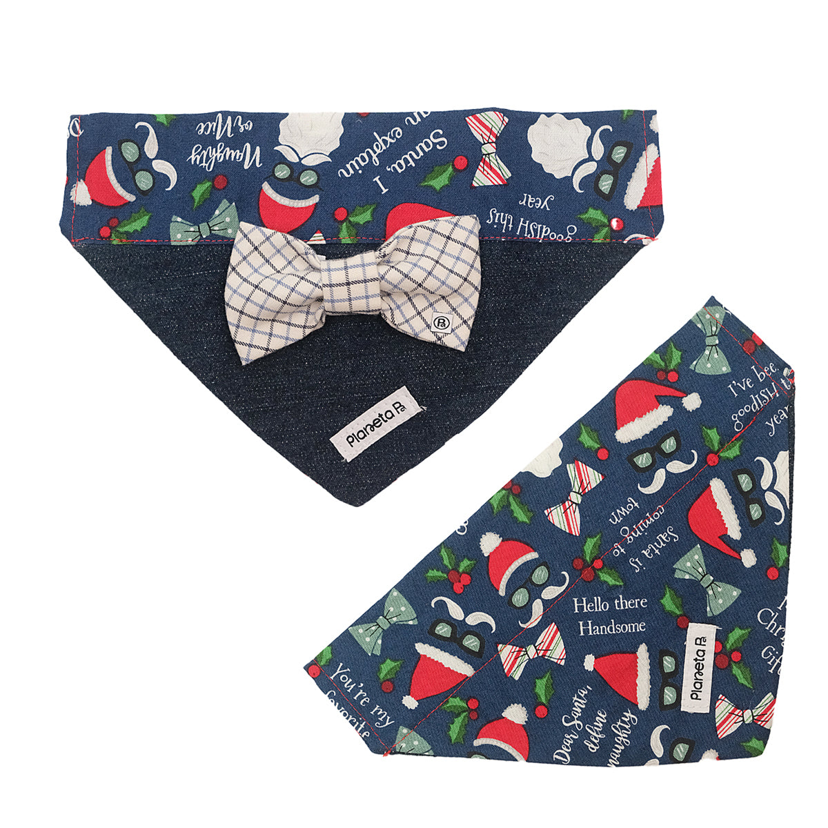 Exchangeable bandana & bow set (small)