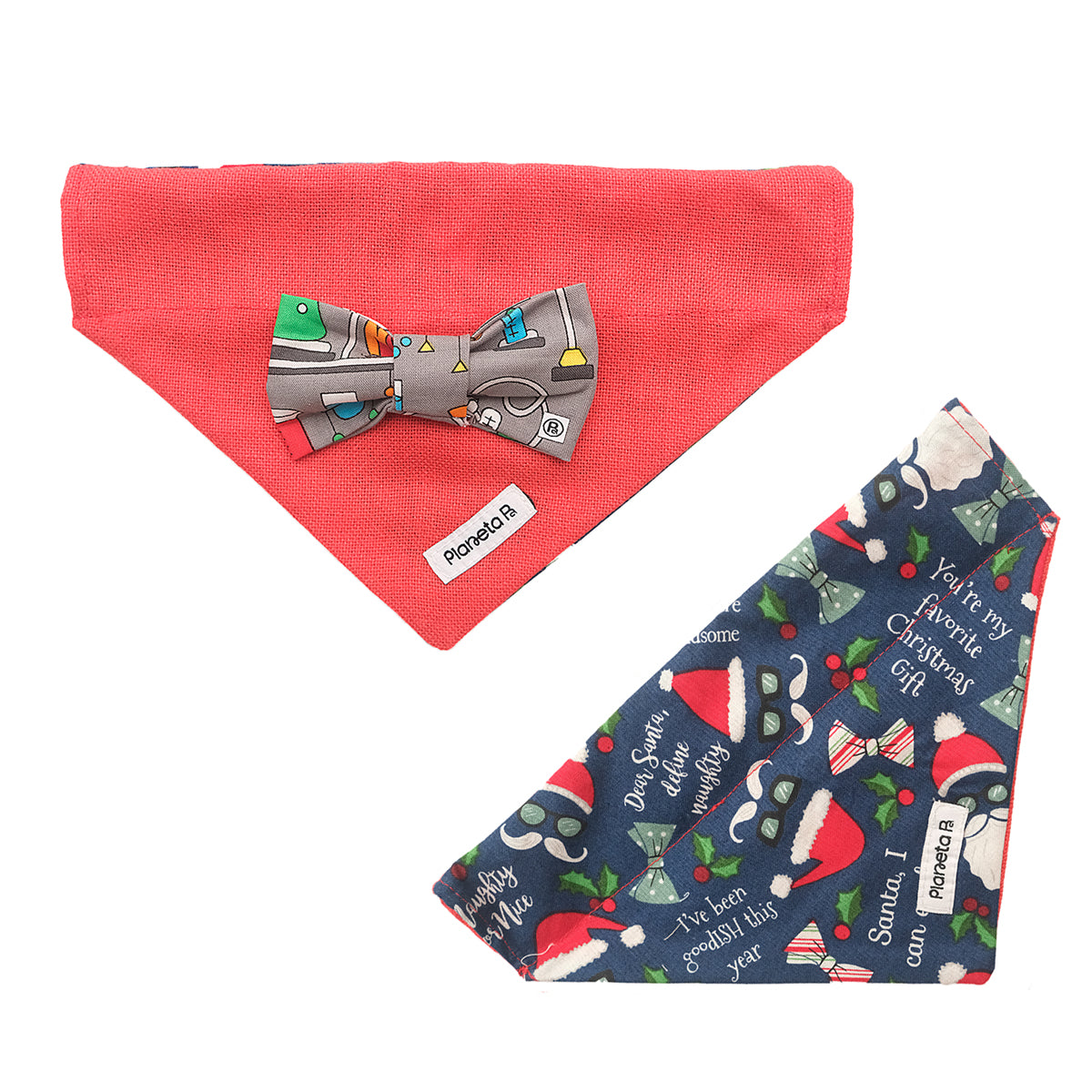 Exchangeable bandana & bow set (small)