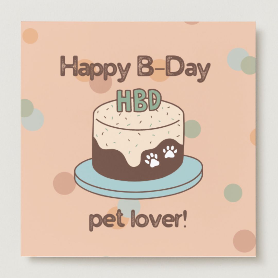 B-Day Pet Lover Card