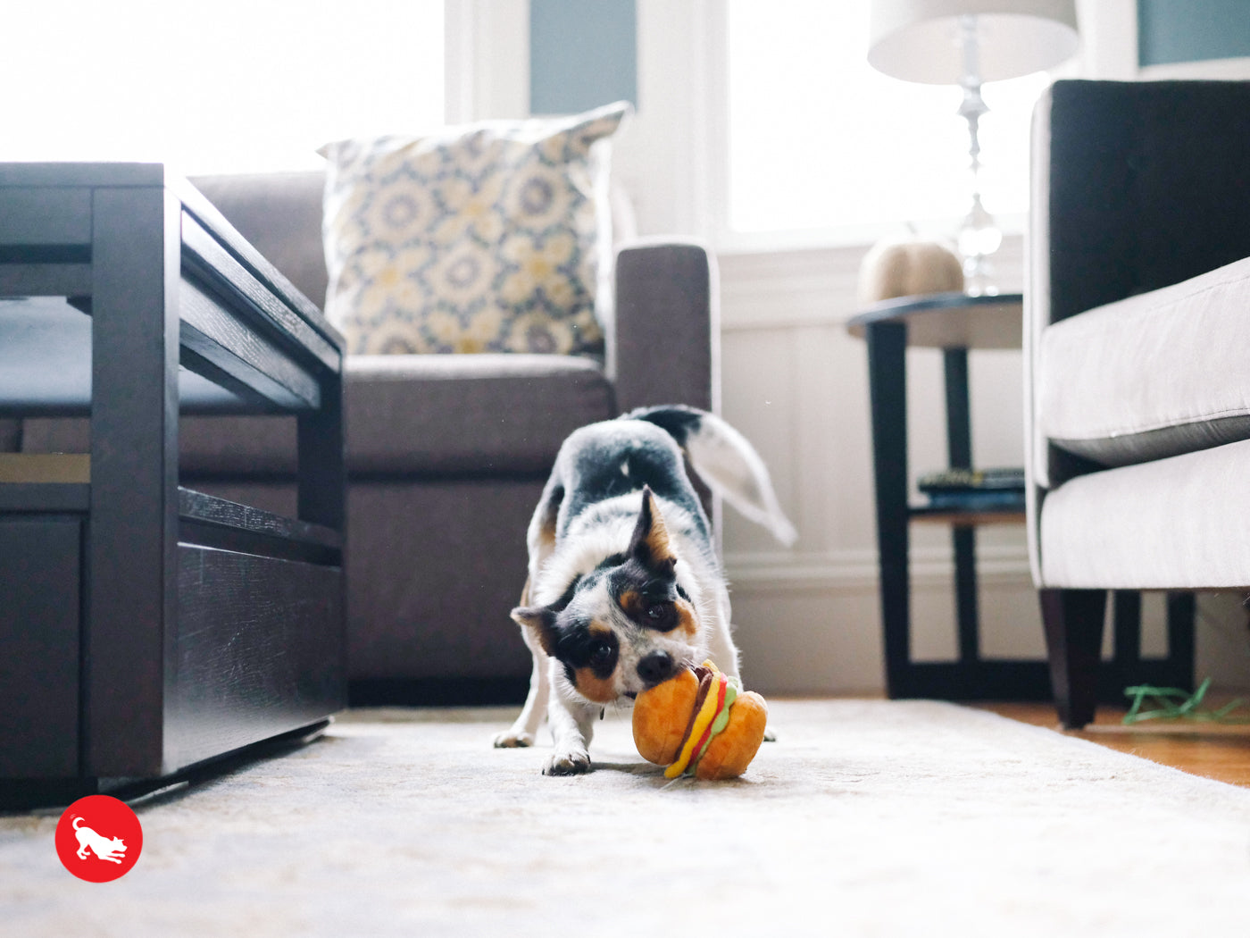 "Barks" burger plush toy