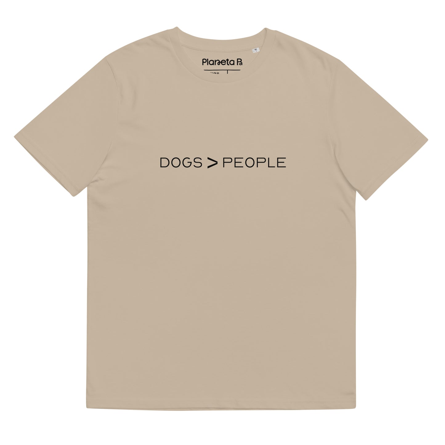 Dogs > People unisex organic cotton t-shirt- light