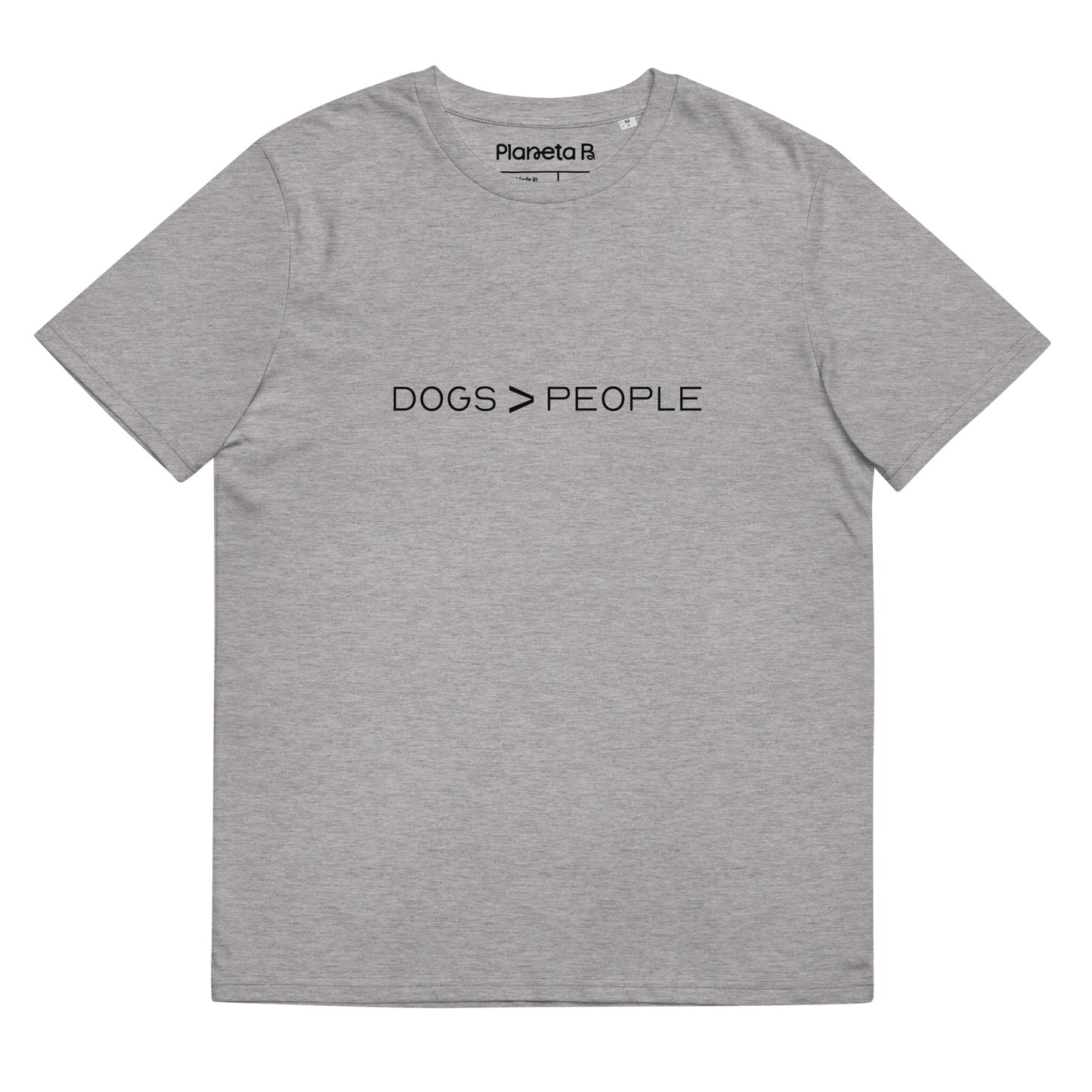 Dogs > People unisex organic cotton t-shirt- light