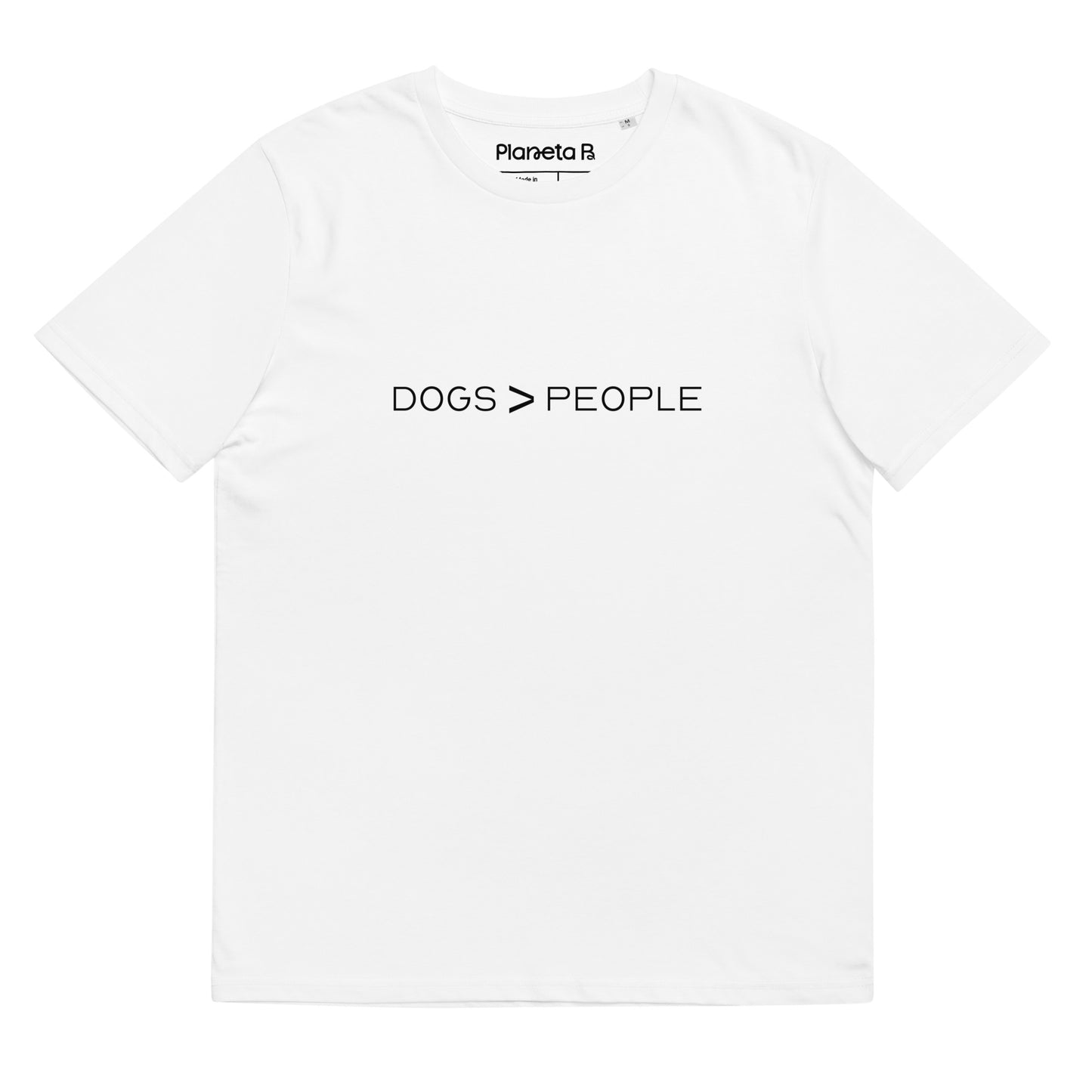 Dogs > People unisex organic cotton t-shirt- light