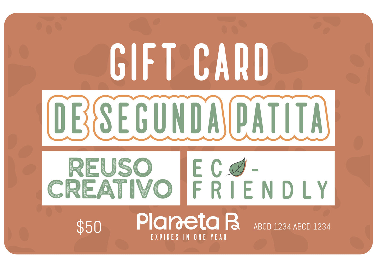 "De Segunda Patita" e-Gift Card