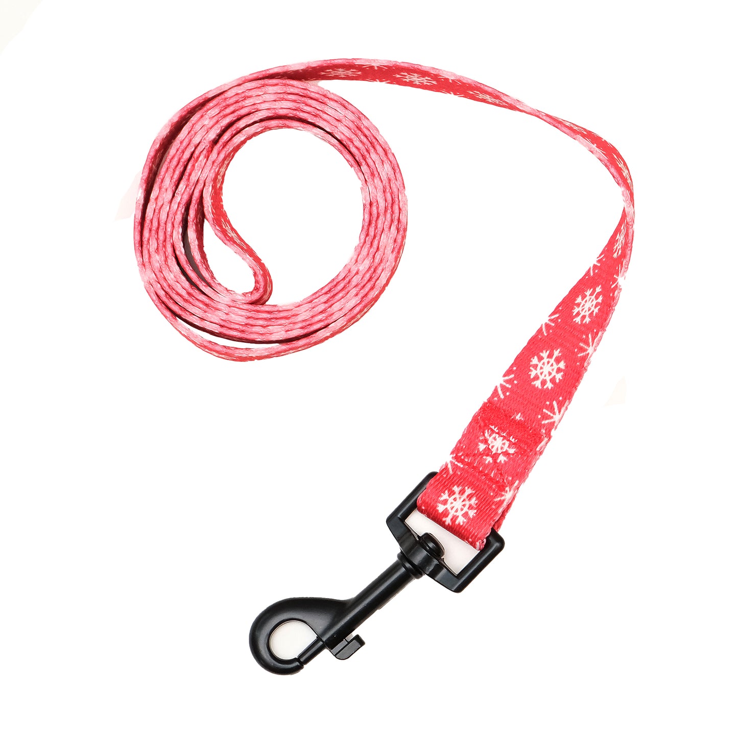 Red & White Snow Christmas Leash