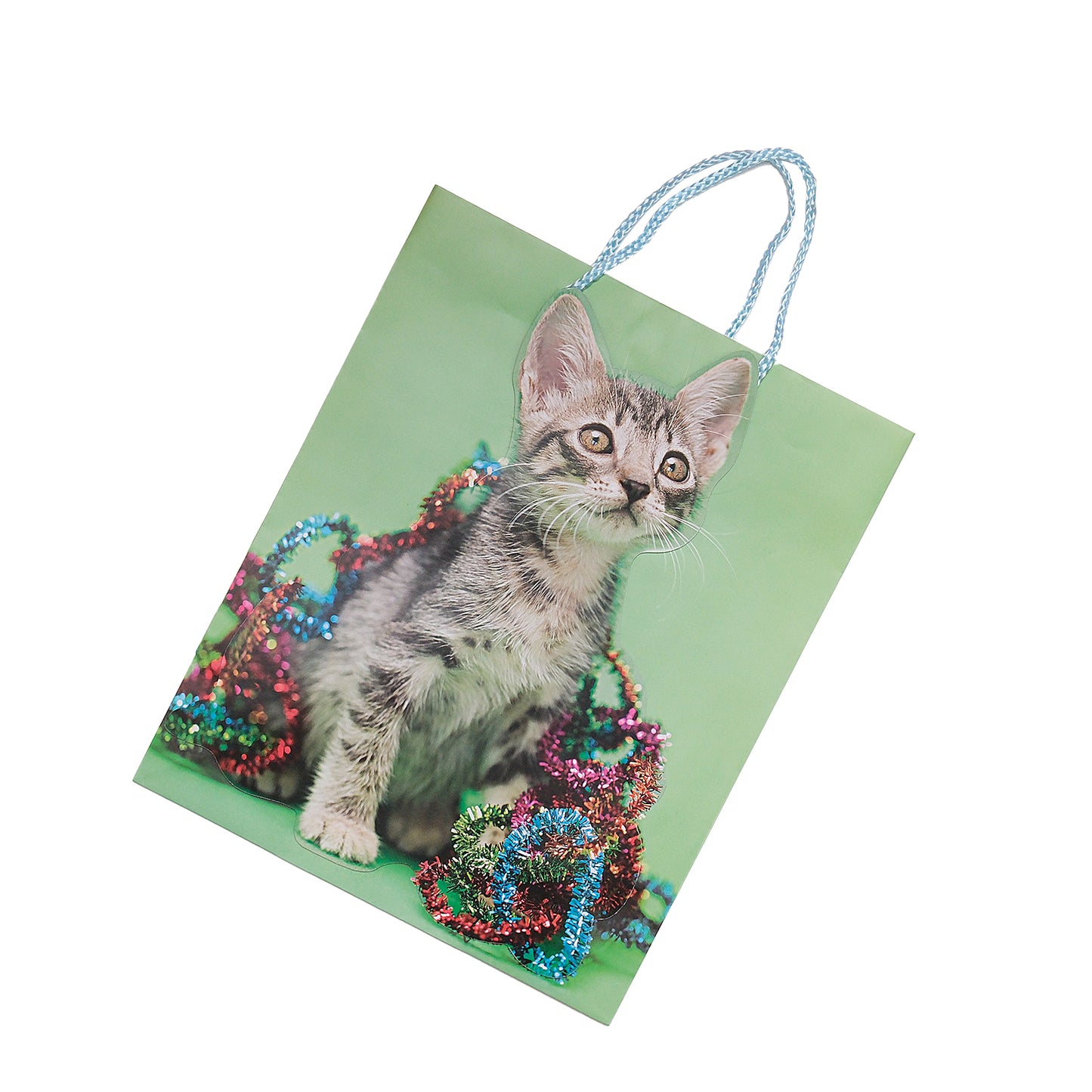 Cat Christmas Portrait Gift Bag