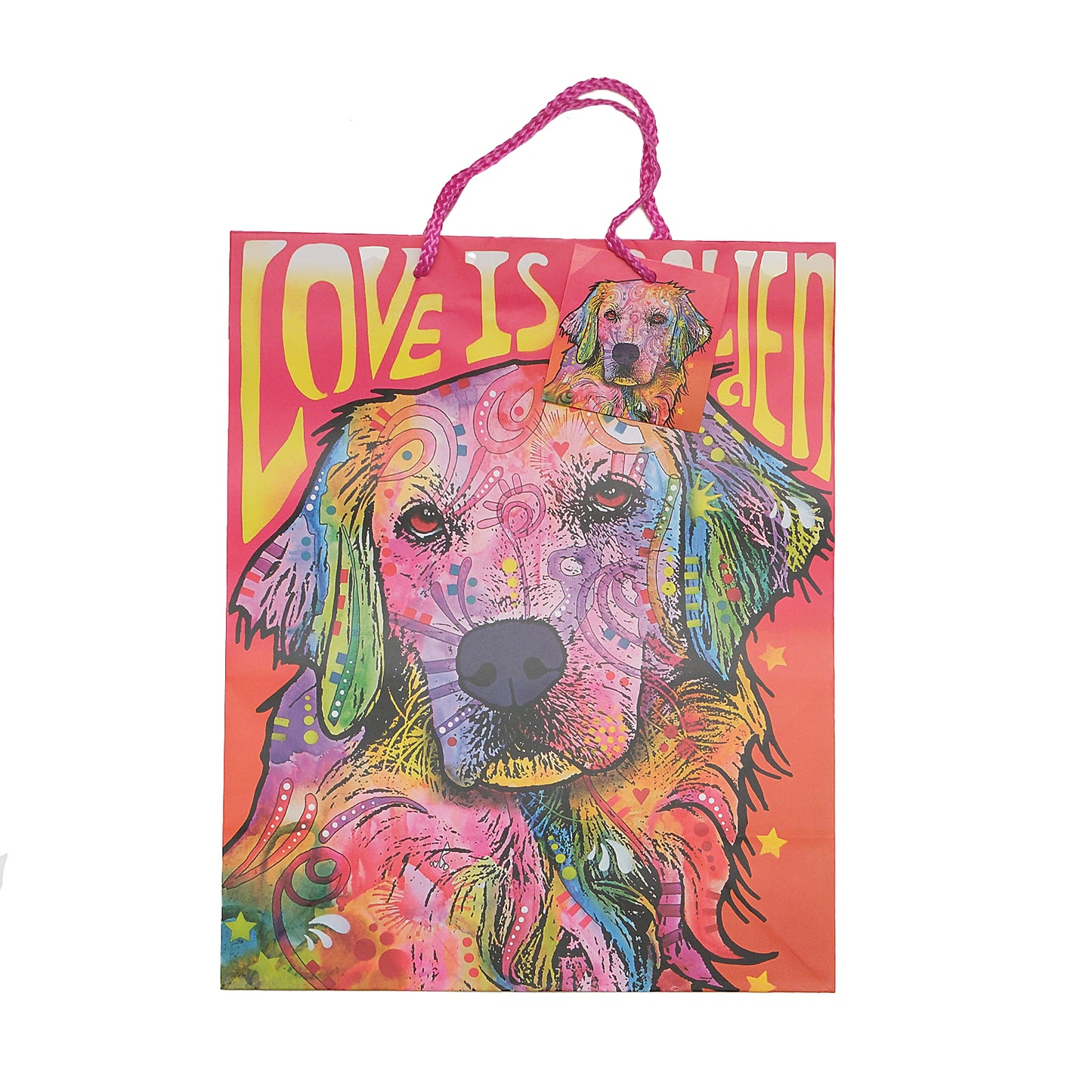 Colored Golden Portrait Gift Bag