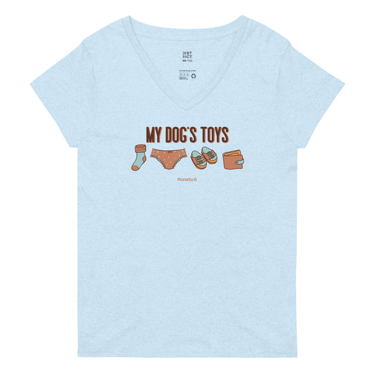 Dog's Toys Women’s recycled v-neck t-shirt